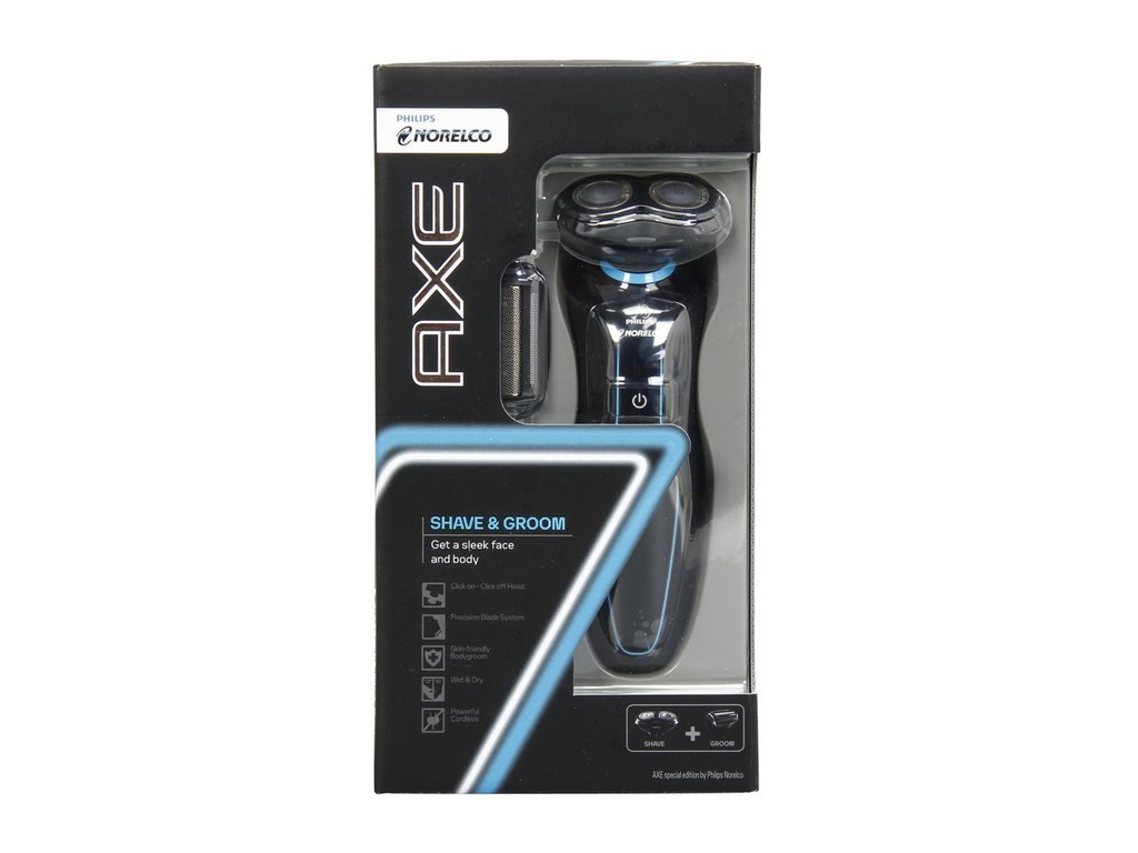 AFEITADORA PHILIPS NORELCO AXE EDITION BLACK BLUE