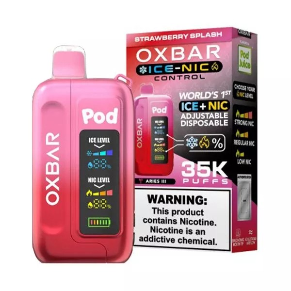 OXBAR 35K ICE+NIC STRAWBERRY SPLASH