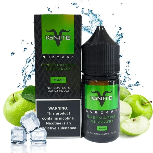 SALT IGNITE 30ML 35MG GREEN APPLE BLIZZARD