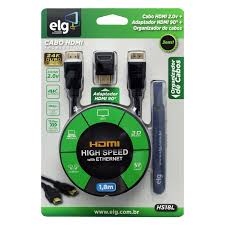 CABLE HDMI ELG 1.8M + ADAPTADOR 90º